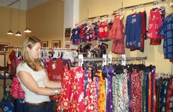 A customer shops at the Global Mamas’ Second Saturday sale in Minneapolis, MN.