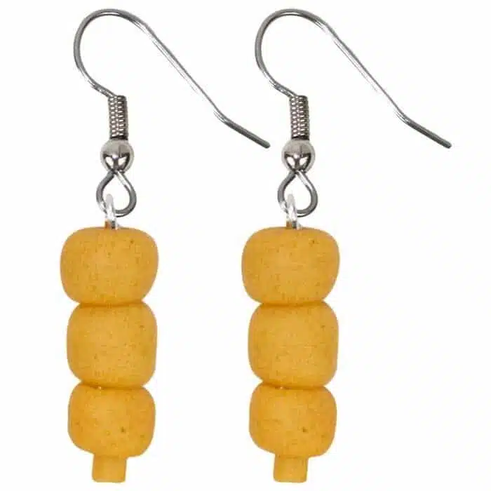 Pearls: Earrings - Mustard