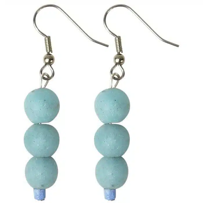 Pearls: Earrings - Light Blue