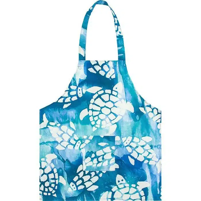 Apron Kids: Fishy Turtles - Teal-Organic