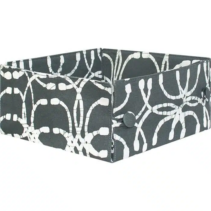 Button Basket: Orbit - Charcoal-Organic