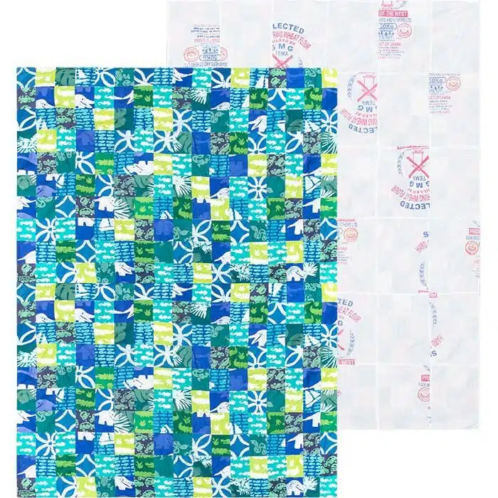 Bedspread: Patchwork - Blue/Green-Organic