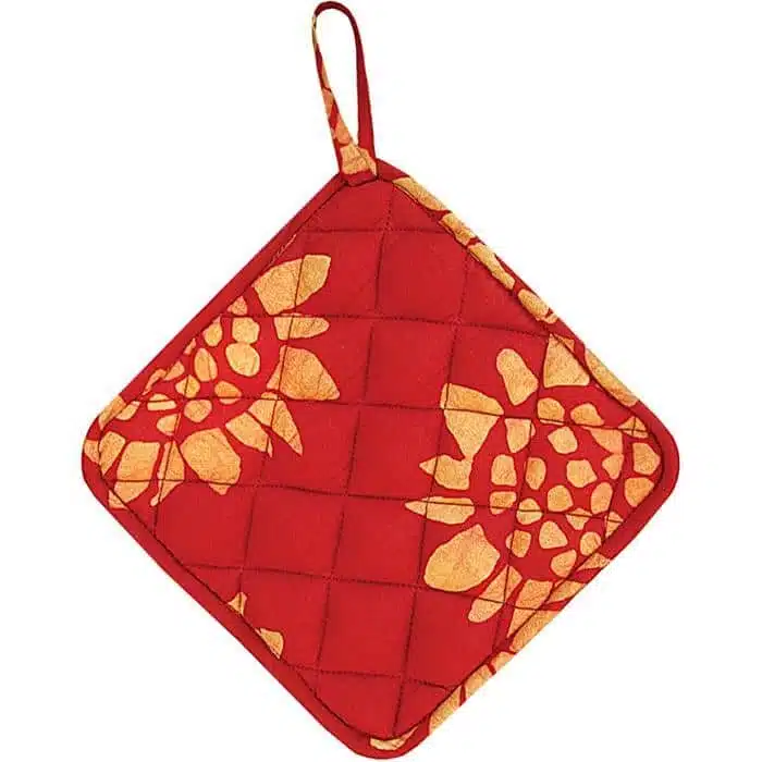 Pot Holder: Sunflower - Red-Organic