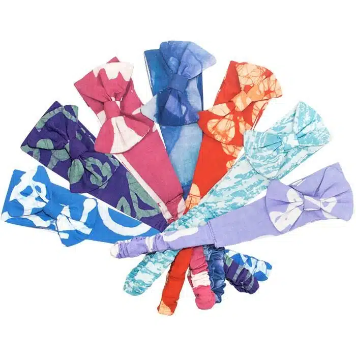 Girls Headband with Bow: Batik - Assorted