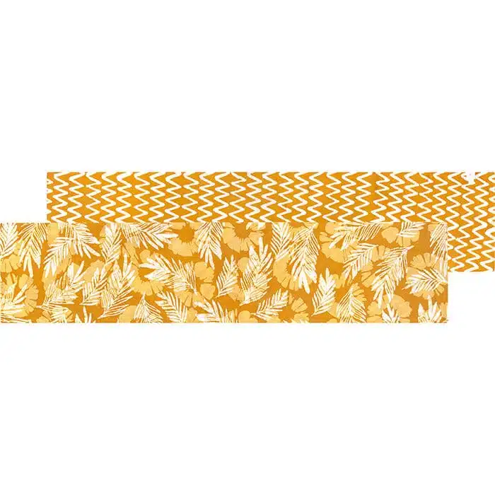 Table Runner-Long: Palms - Harvest Gold-Organic