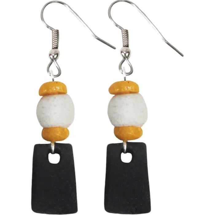 Niamey: Earrings - Mustard