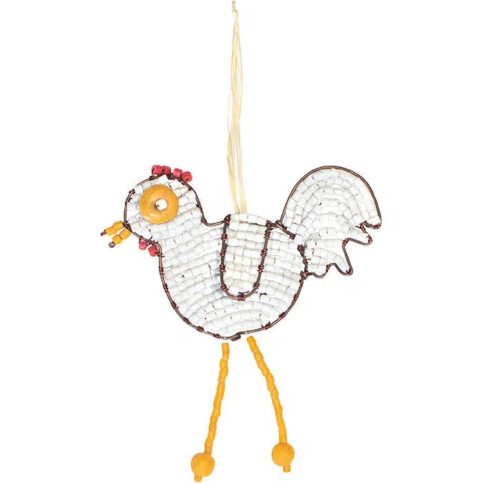 Ornaments: Bird Chicken - White