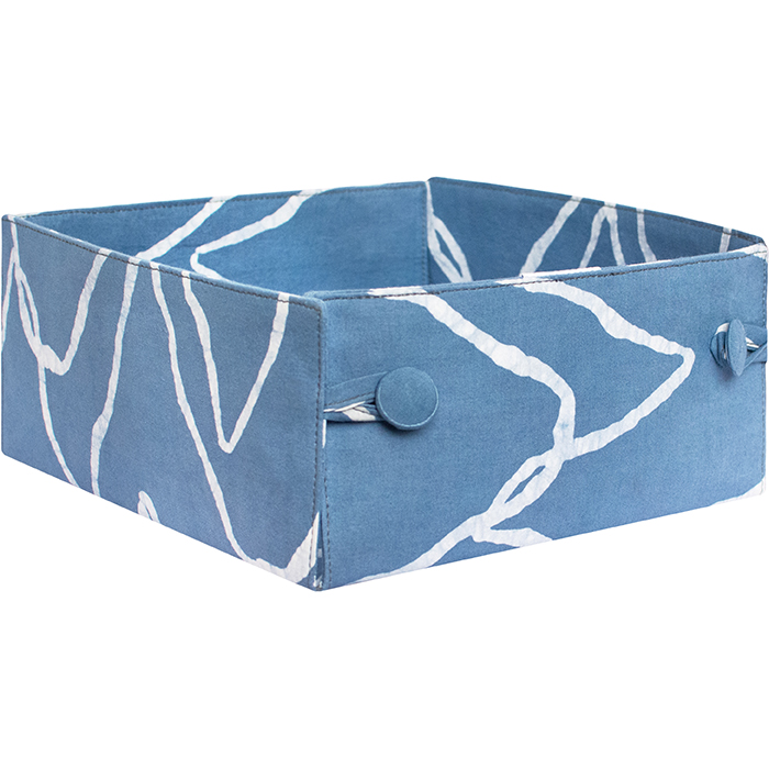 Button Basket: Mountains - Stone Blue-Organic