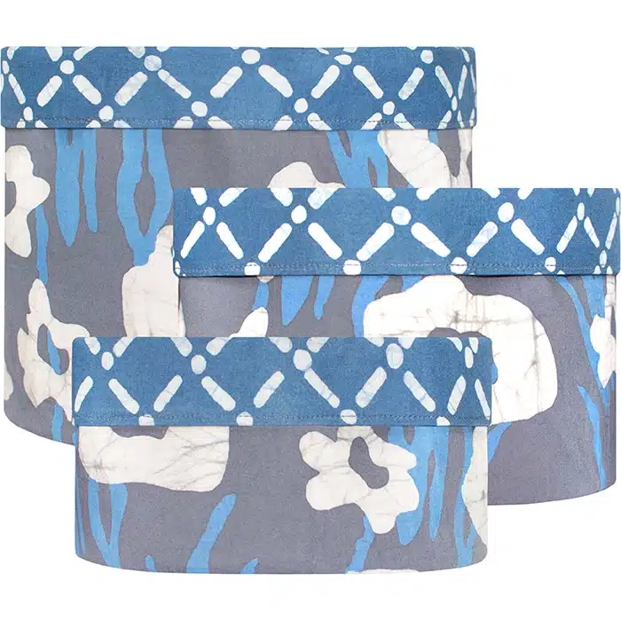 Stackable Bins: Painted Floral - Charcoal-Organic