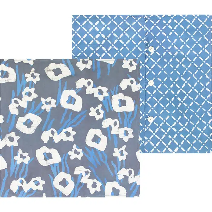 Pillow Covers-Set of 2: Painted Floral - Charcoal-Organic