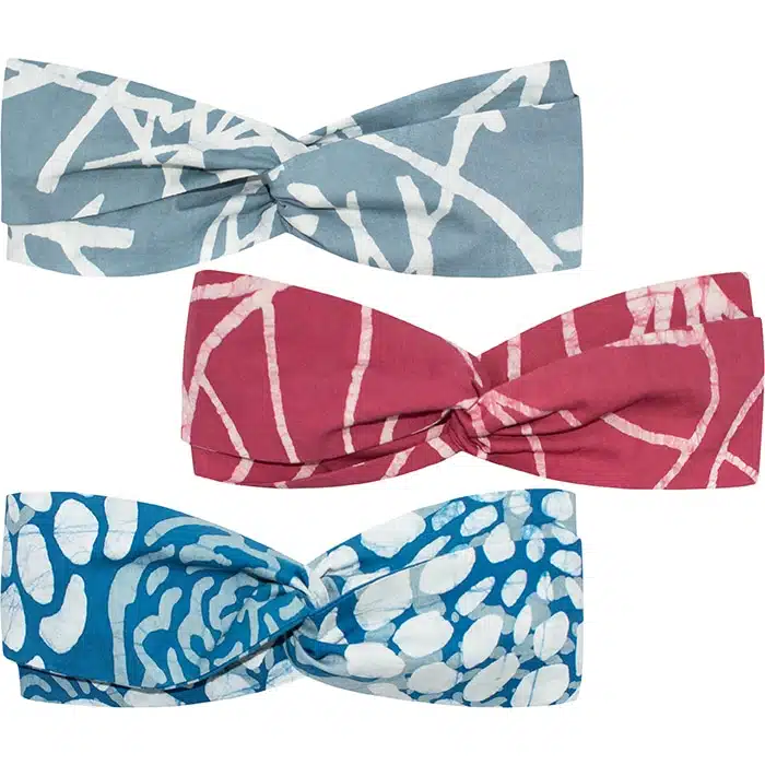 Women's Headband Twist: Batik - Assorted-Organic