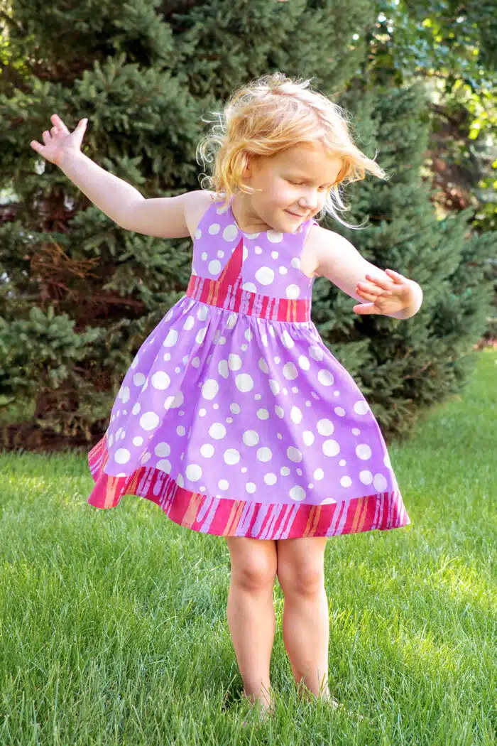 Twirl Dress: Toffee - Lilac-Organic