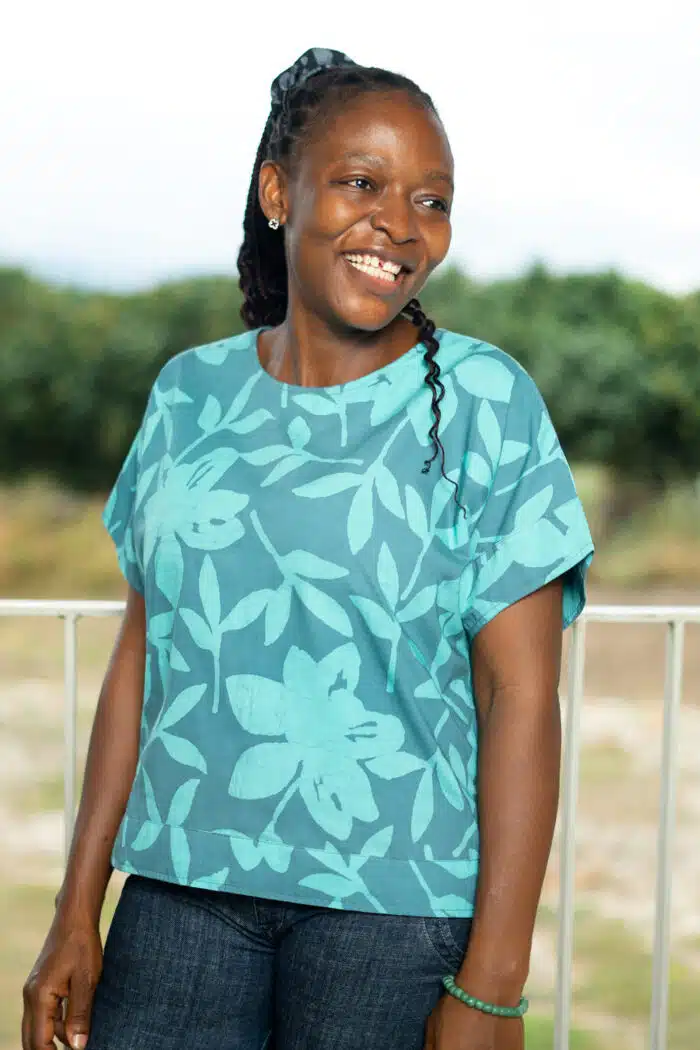 Crew Blouse: Blossom - Sea Glass-Organic