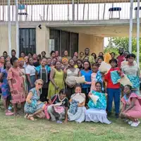 Group taking the Fair Trade Tour at the Global Mamas FTZ